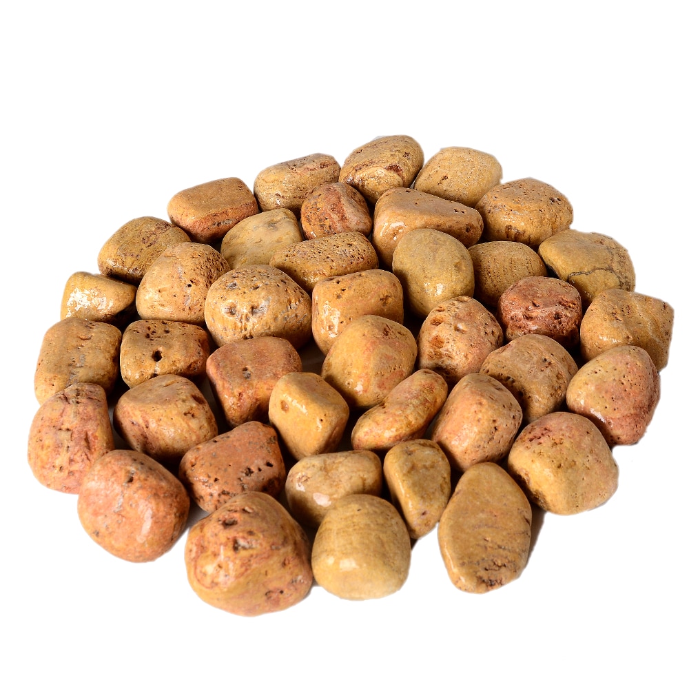 سنگ رودخانه ای تراورتن زرد